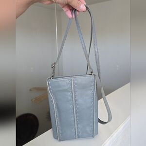 The Sak Los Feliz Mini Crossbody Bag Genuine Leather Dusty Blue